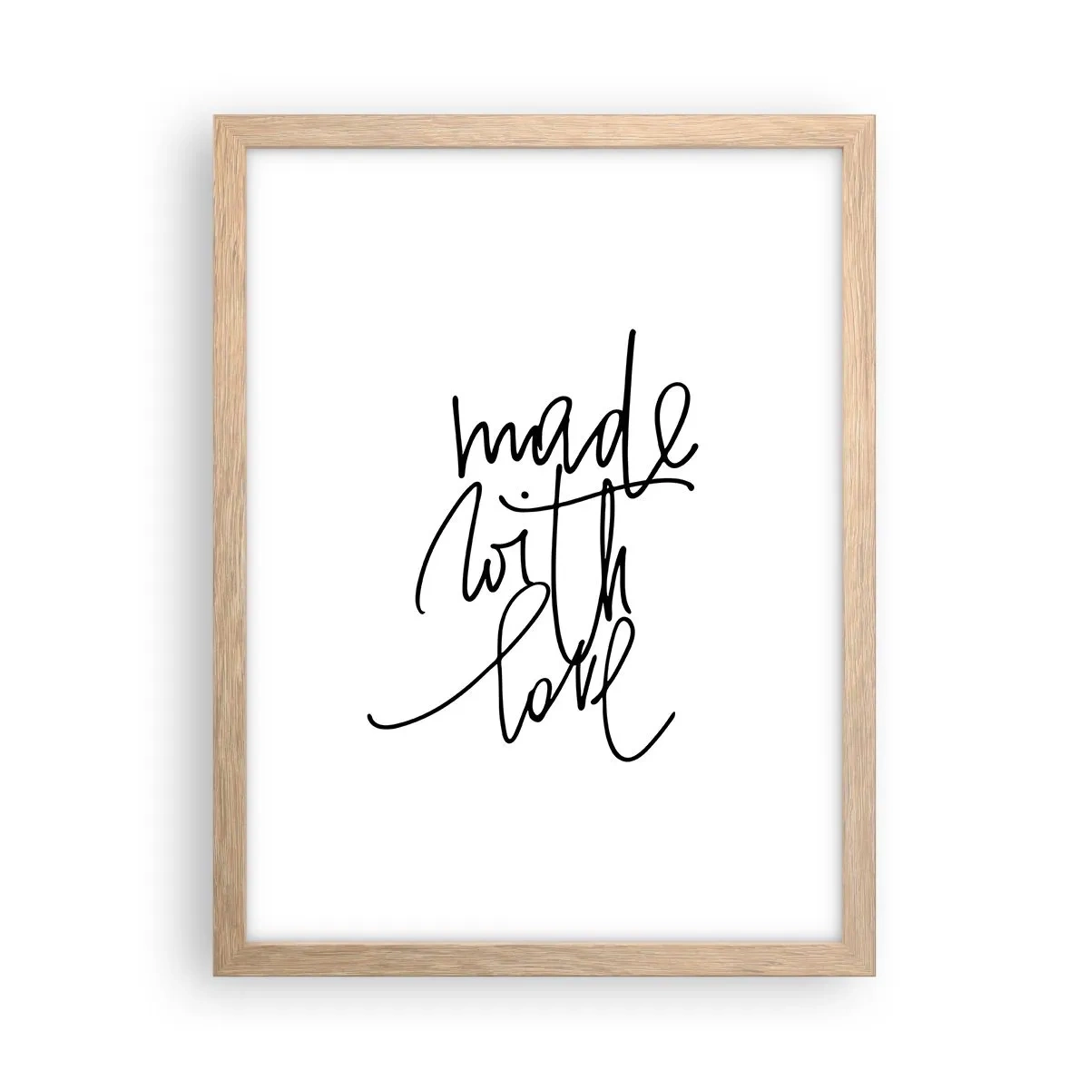 Poster in einem Rahmen aus heller Eiche - Die beste Marke - 30x40 cm