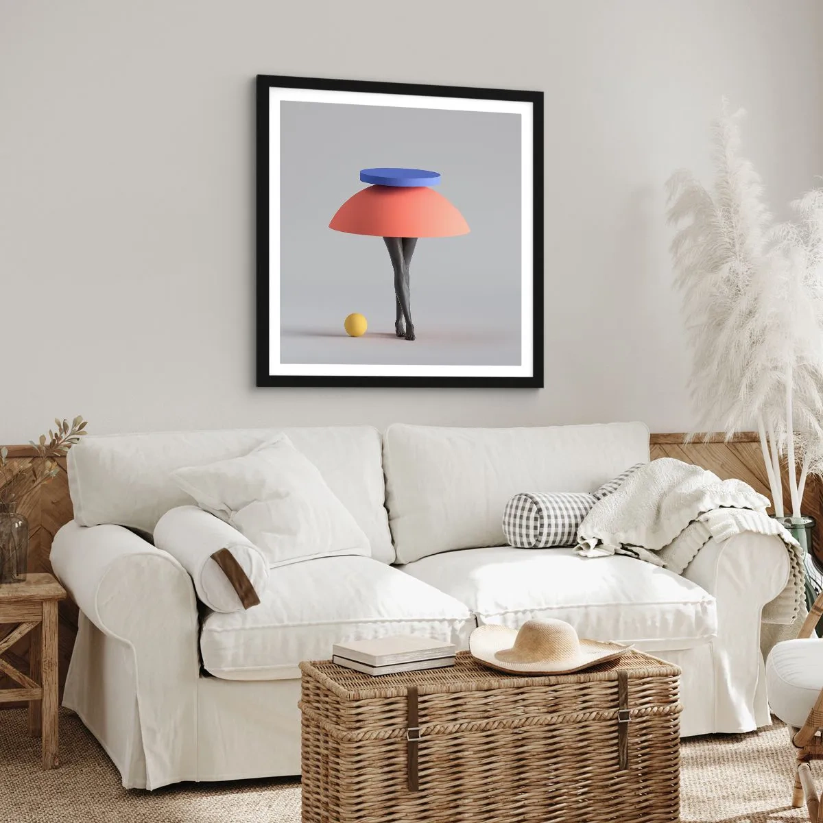 Poster in einem schwarzem Rahmen - Surrealistische Komposition - 30x30 cm
