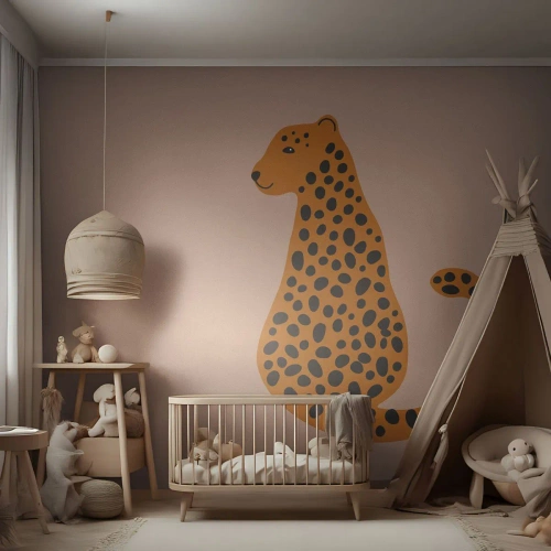 Selbstklebende Fototapete Deluxe Sticker - Leopardenmuster ist ein modisches Muster - Für Kinder, Panther, Tiere - 100x70 cm