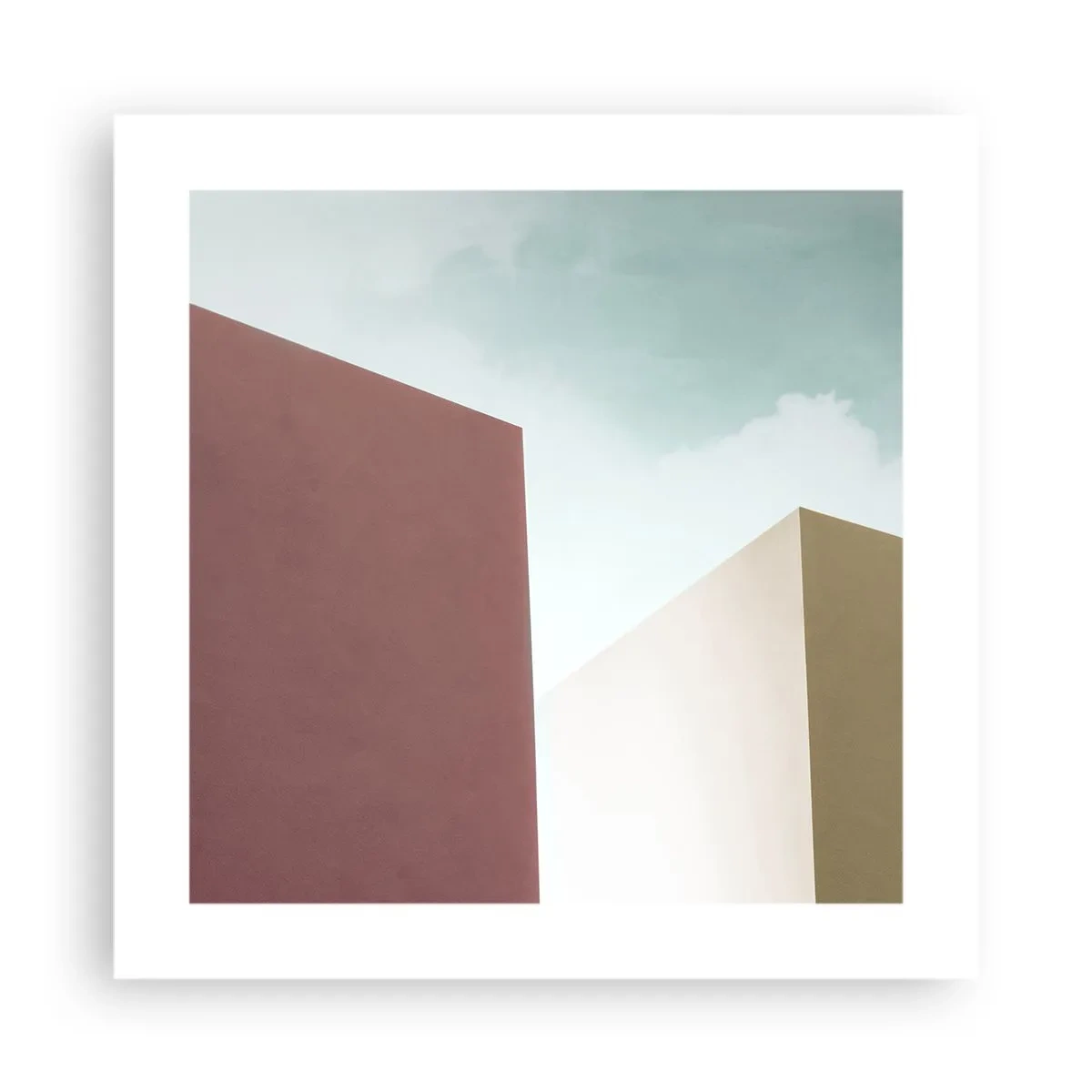 Poster - Geometrie des sonnigen Sommers - 40x40 cm