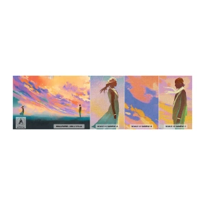 Fototapeten Muster Premium Canvas - Die Anziehungskraft - Abstraktion, Frau und Mann, Stück - 100x30 cm