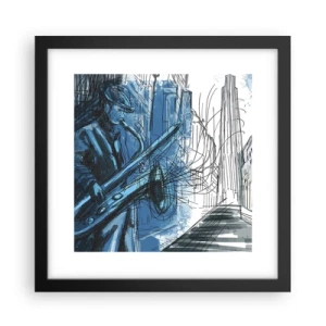 Poster in einem schwarzem Rahmen - Urbane Rhapsodie - 30x30 cm