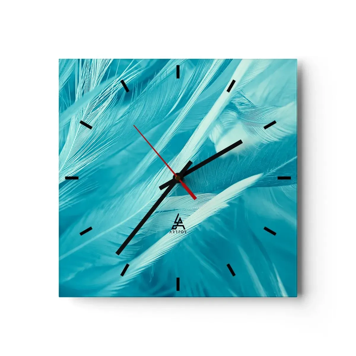 Wanduhr - Glasuhr - In Pulver ertrinken - 40x40 cm