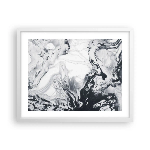 Poster in einem weißen Rahmen - Das Innere der Erde - 50x40 cm