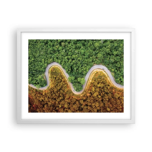 Poster in einem weißen Rahmen - Grenzen und Durchbrüche - 50x40 cm