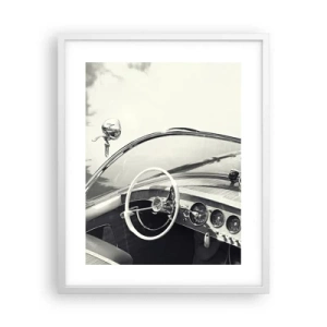 Poster in einem weißen Rahmen - Wetter für die Reichen - 40x50 cm