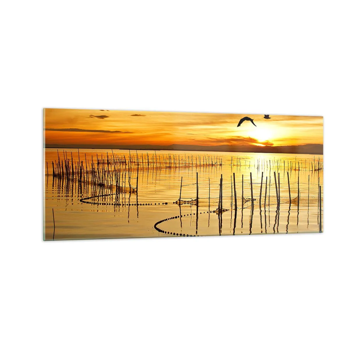 Glasbild - Bild auf glas - In der Fischerei - 100x40 cm