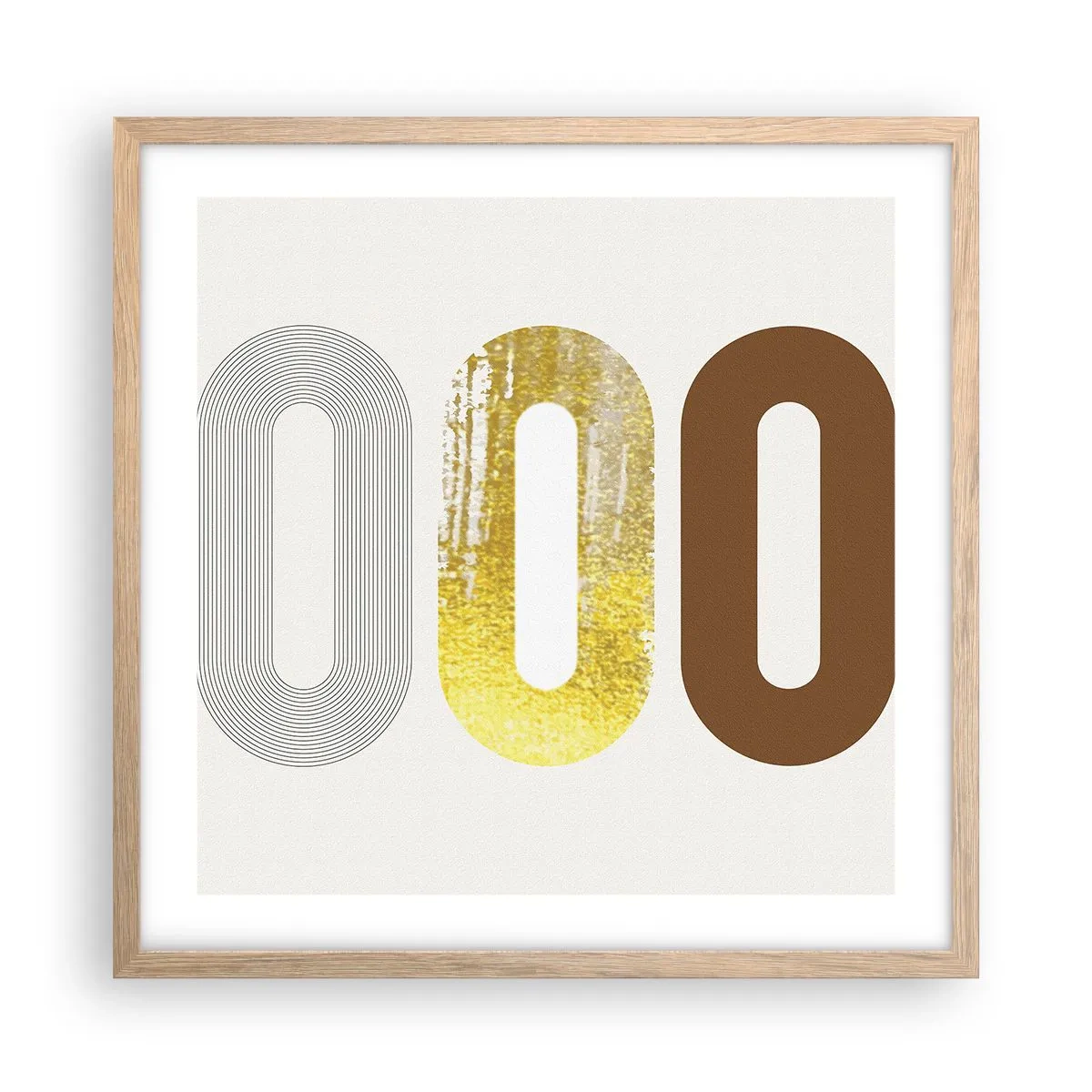 Poster in einem Rahmen aus heller Eiche - Oooh! - 50x50 cm