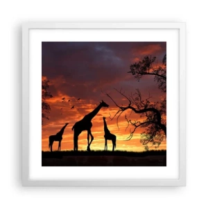 Poster in einem weißen Rahmen - Ein kleines Abendessen mit deinen Liebsten - 40x40 cm