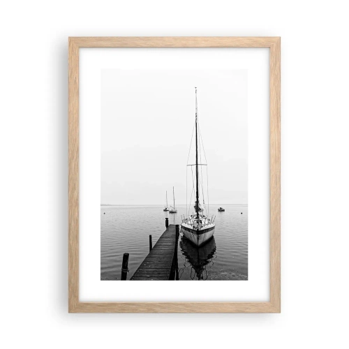 Poster in einem Rahmen aus heller Eiche - Bereit zu gehen - 30x40 cm