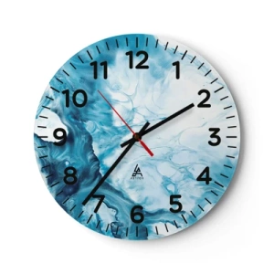 Wanduhr - Glasuhr - Blaues Konzert - 40x40 cm