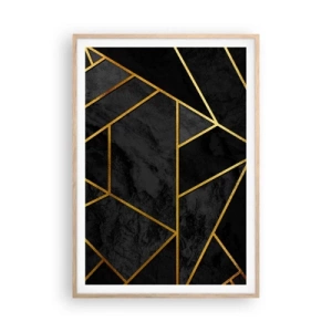 Poster in einem Rahmen aus heller Eiche - Dunkelheit und Glanz - 70x100 cm