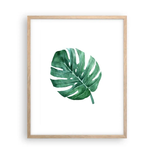Poster in einem Rahmen aus heller Eiche - Grünes Konzept - 40x50 cm