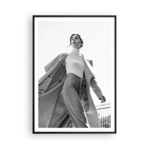 Poster in einem schwarzem Rahmen - Gehst du mit mir? - 70x100 cm