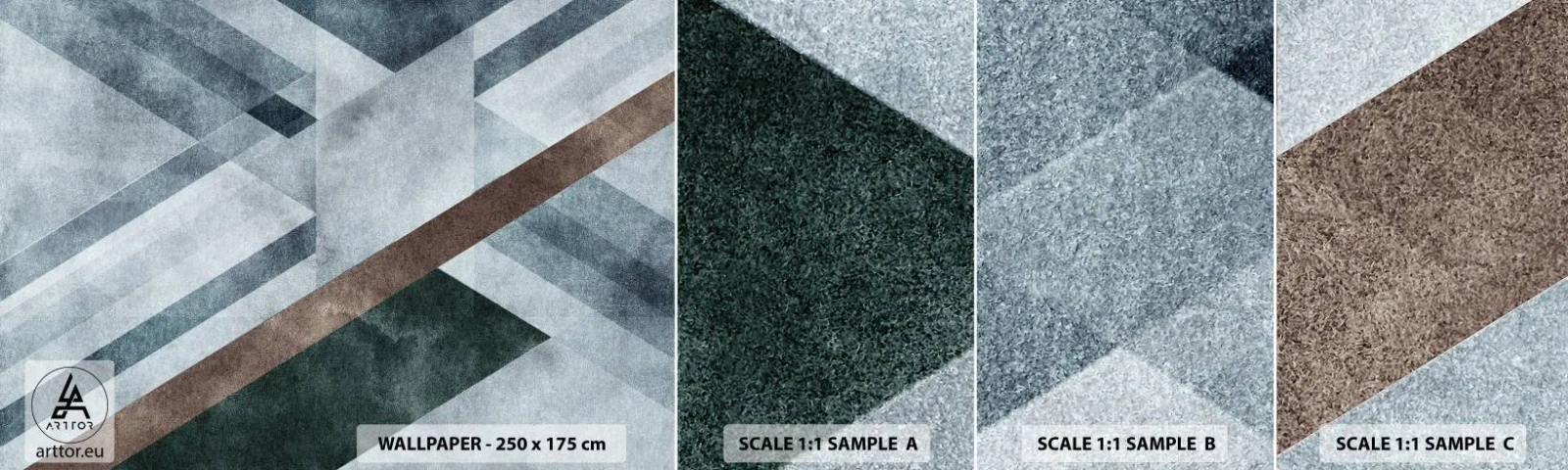 Fototapetenmuster Standard Eco - Anspruchsvolle Eleganz der Geometrie - Linien, Geometrie, Abstraktion - 100x30 cm