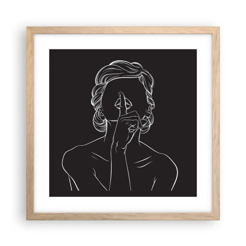 Poster in einem Rahmen aus heller Eiche - Schönheit erblüht in der Stille - 40x40 cm