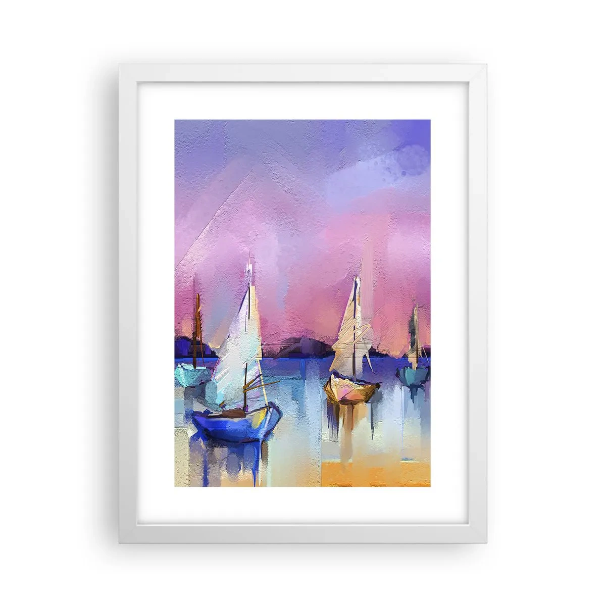 Poster in einem weißen Rahmen - Richtung: breites Wasser - 30x40 cm