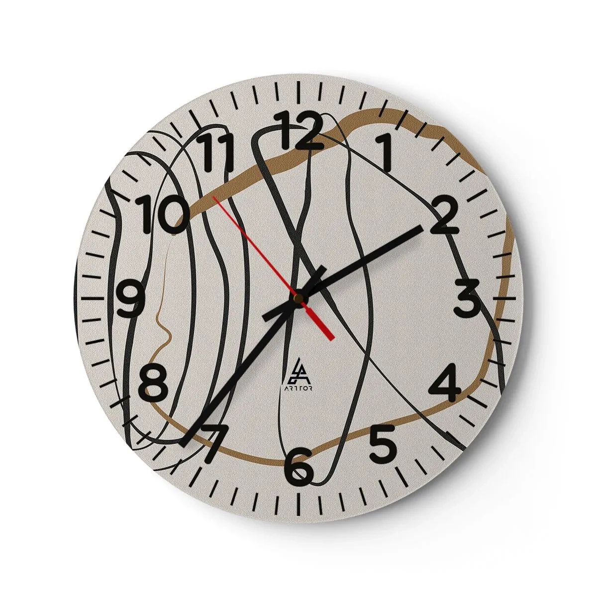 Wanduhr - Glasuhr - Komposition – Looptanz - 40x40 cm