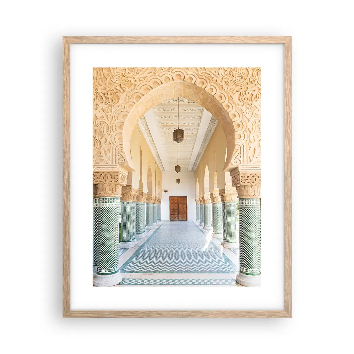 Poster in einem Rahmen aus heller Eiche - Aus den Geschichten von Scheherazade - 40x50 cm