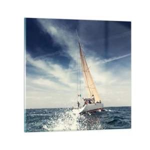 Glasbild - Bild auf glas - Sie werden uns nicht einholen! - 30x30 cm