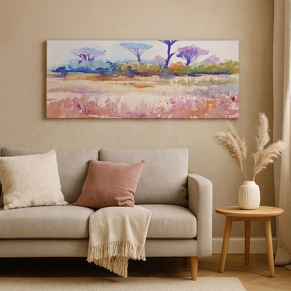 Bild auf Leinwand - Leinwandbild - Savannah-Farben - 100x40 cm