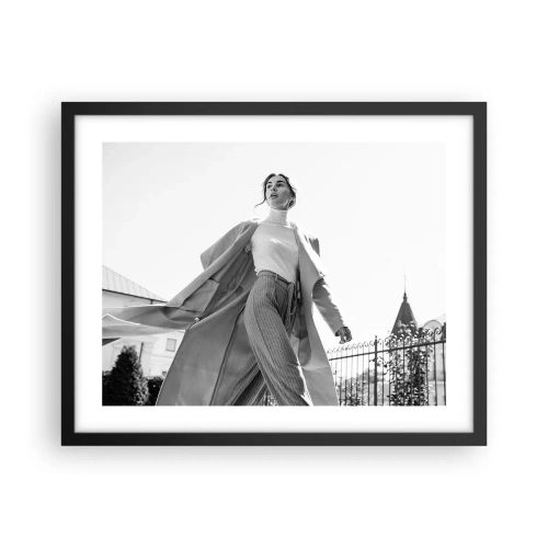 Poster in einem schwarzem Rahmen - Gehst du mit mir? - 50x40 cm