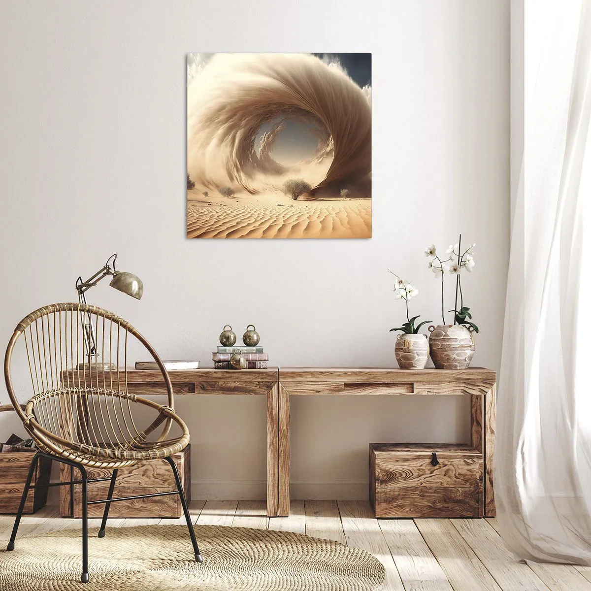 Bild auf Leinwand - Leinwandbild - Geöffnetes Portal - 50x50 cm