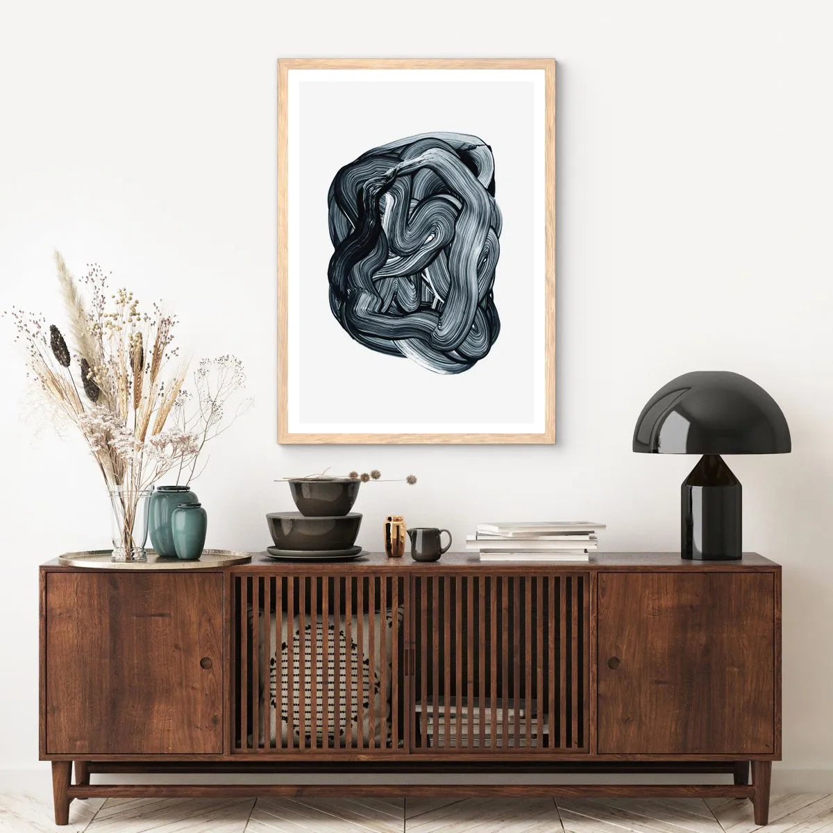 Poster in einem Rahmen aus heller Eiche - Es ist nicht so einfach - 50x70 cm