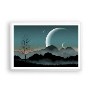 Poster in einem weißen Rahmen - Karneval in der Sternenacht - 91x61 cm