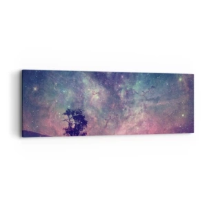 Bild auf Leinwand - Leinwandbild - Unter dem magischen Himmel - 90x30 cm