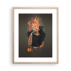 Poster in einem Rahmen aus heller Eiche - Der Zauber einer Hexe - 40x50 cm