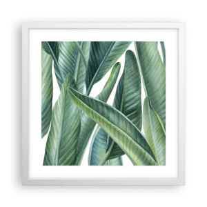 Poster in einem weißen Rahmen - An und für sich Grün - 40x40 cm