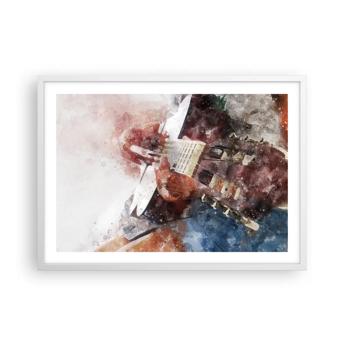 Poster in einem weißen Rahmen - Und was halten Sie davon? - 70x50 cm