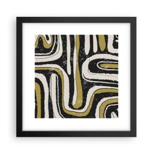 Poster in einem schwarzem Rahmen - Komposition: Straßen und Gassen - 30x30 cm
