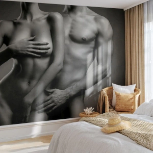 Selbstklebende Fototapete Deluxe Sticker - Adam und Ewa - Frau, Mann, Körper - 100x70 cm
