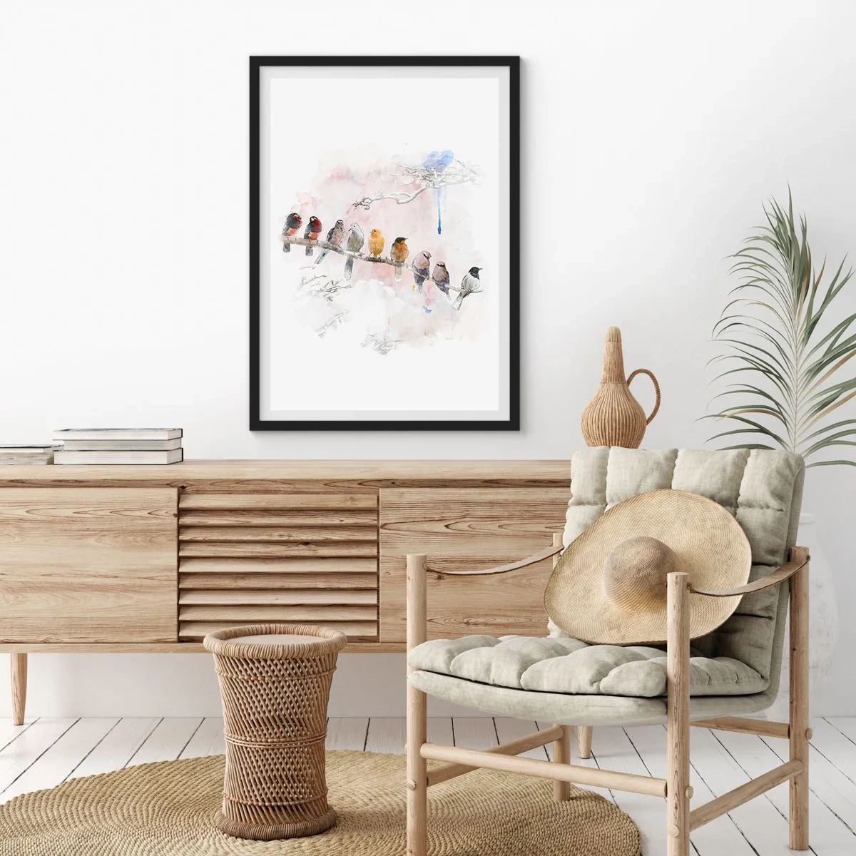 Poster in einem schwarzem Rahmen - Geflügeltes Treffen - 30x40 cm