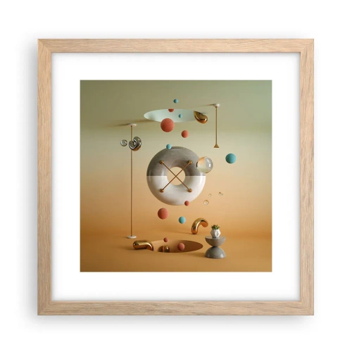 Poster in einem Rahmen aus heller Eiche - Alles kann passieren - 30x30 cm