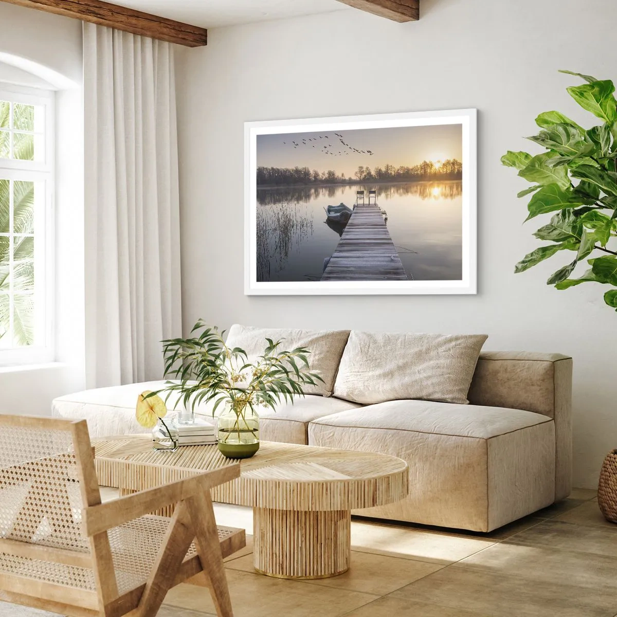 Poster in einem weißen Rahmen - Ich komme nach einiger Zeit zurück - 91x61 cm