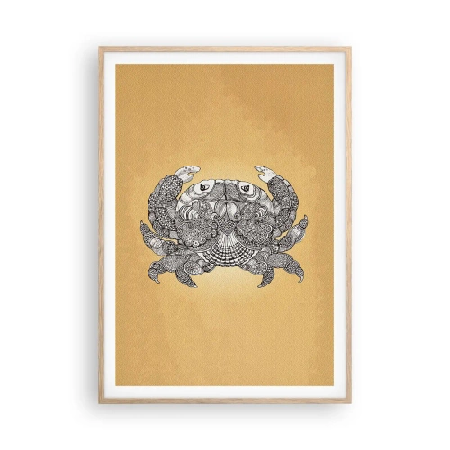 Poster in einem Rahmen aus heller Eiche - Geschichten von Mr. Krabs - 70x100 cm