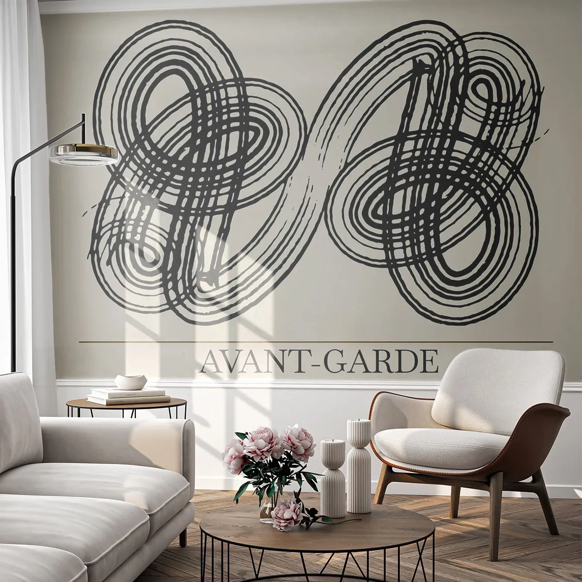 Selbstklebende Fototapete Deluxe Sticker - Es kam spontan heraus - Minimalismus, skandinavisch, Schreiben - 100x70 cm