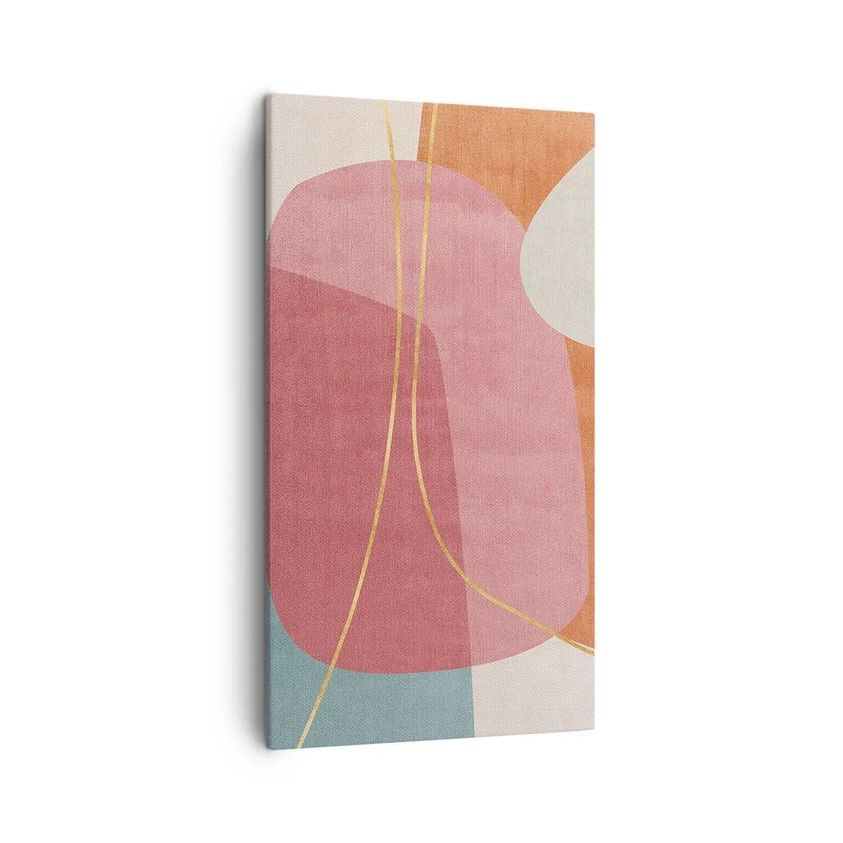 Bild auf Leinwand - Leinwandbild - Pastellkomposition mit Goldfaden - 45x80 cm
