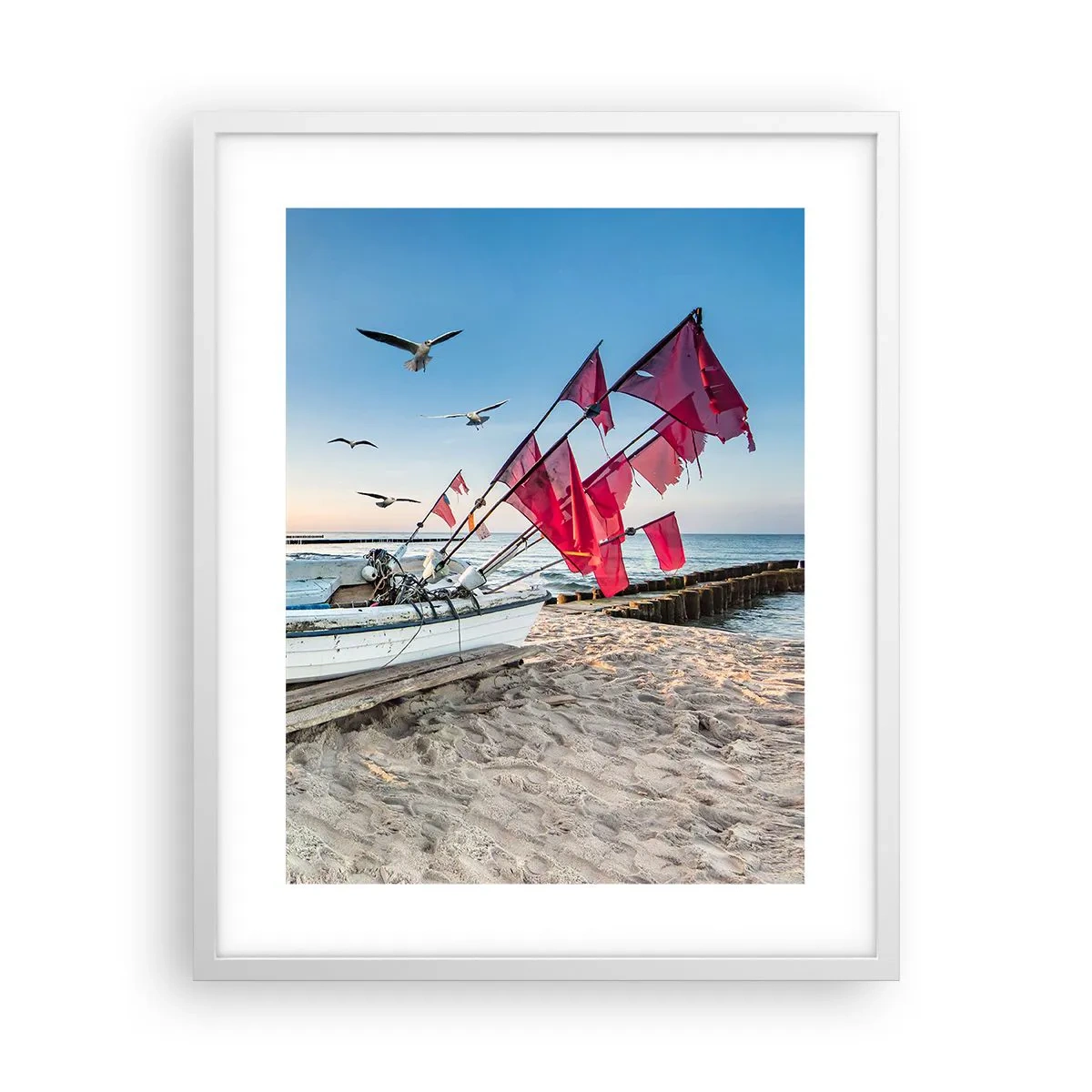 Poster in einem weißen Rahmen - Wohlverdiente Ruhe - 40x50 cm