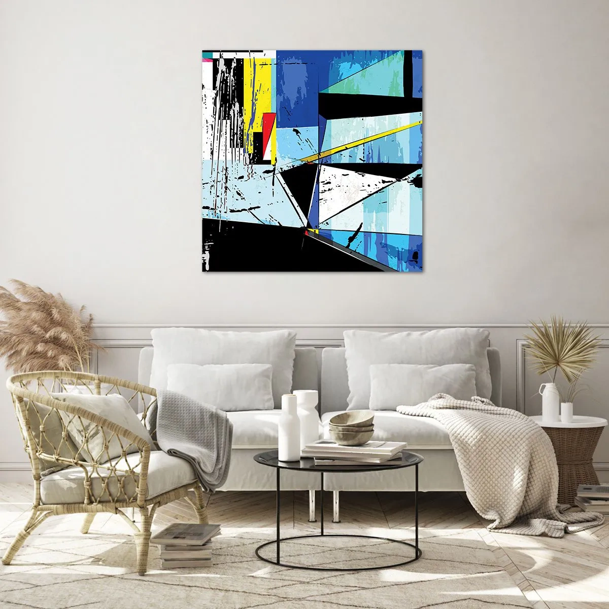 Glasbild - Bild auf glas - Betrachten Sie die Welt aus einem Blickwinkel ... - 50x50 cm