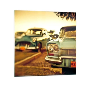 Glasbild - Bild auf glas - Wir werden abwarten und sehen - 40x40 cm