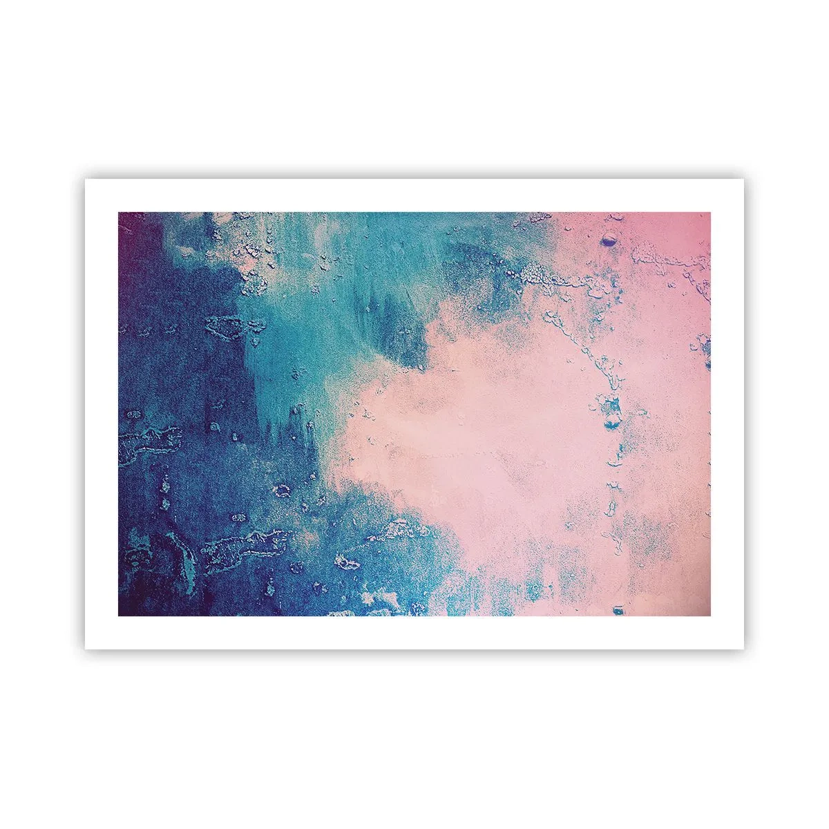 Poster - Himmelsblaue Umarmungen - 70x50 cm