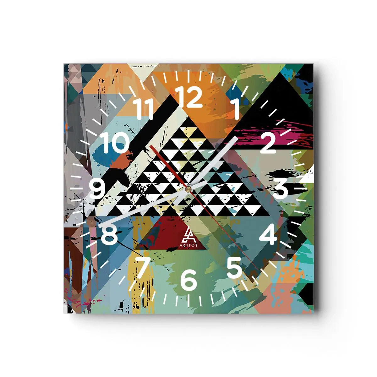 Wanduhr - Glasuhr - Wie einfach ist es - 30x30 cm