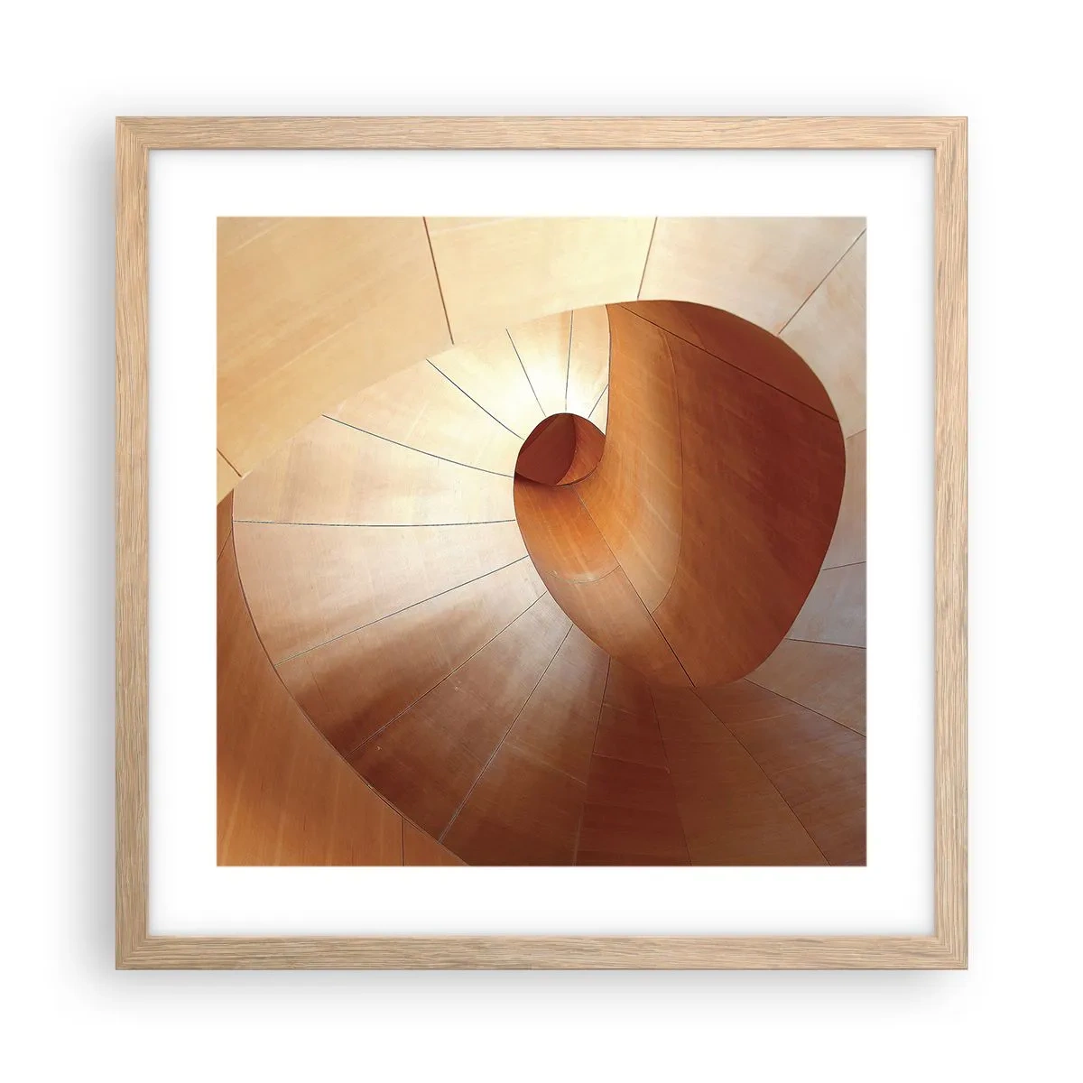 Poster in einem Rahmen aus heller Eiche - Architektonische Serpentine - 40x40 cm