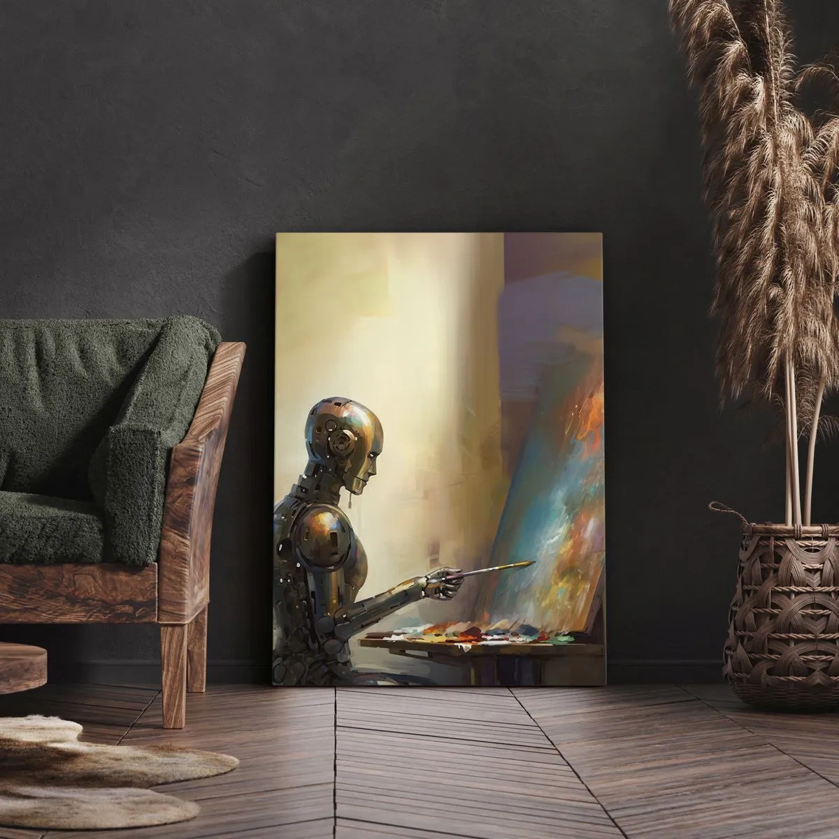 Bild auf Leinwand - Leinwandbild - Die Kunst der Zukunft - 65x120 cm