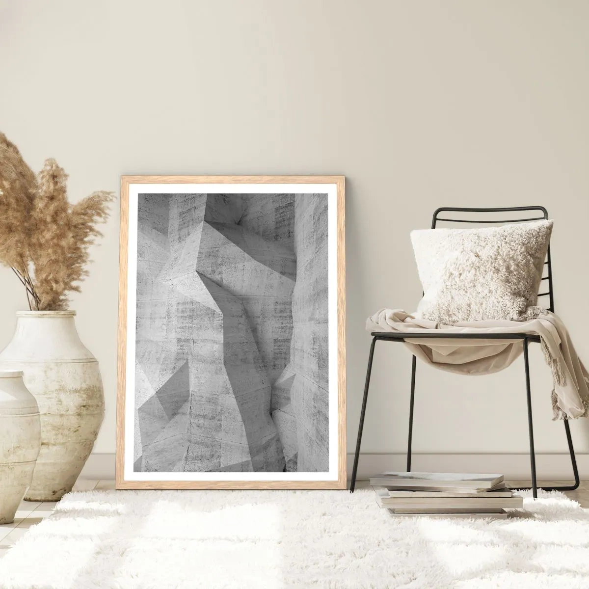 Poster in einem Rahmen aus heller Eiche - Eine echte Herausforderung - 50x70 cm