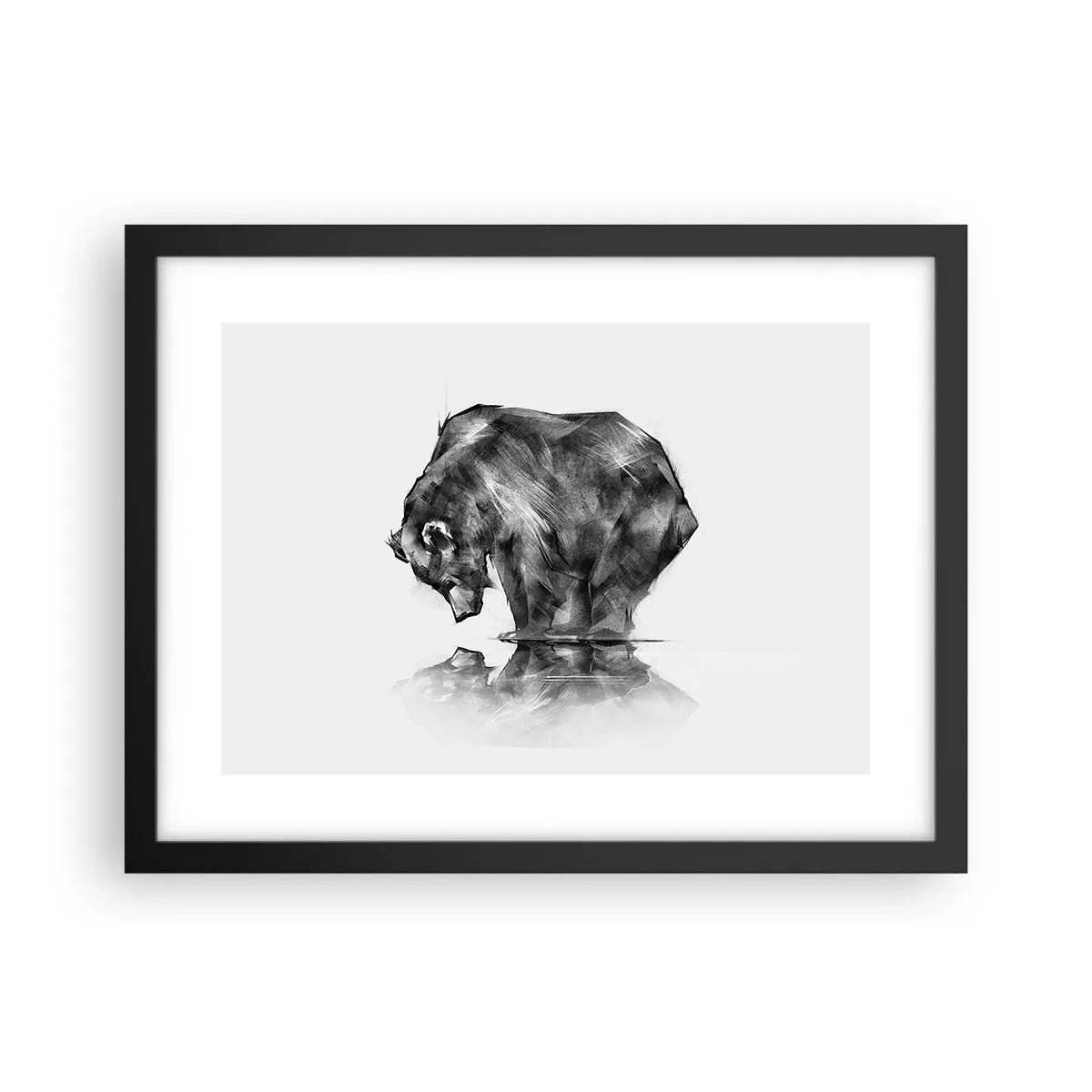 Poster in einem schwarzem Rahmen - Schön, jemanden in der Nähe zu sehen - 40x30 cm